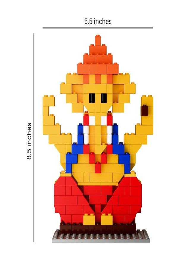 AIKO | Bal Ganesha Building Blocks Set with Modak | Indian Festival Toy for Kids | STEM Creative Play | Compatible with International Brand Blocks | Ages 4+ - Image 3